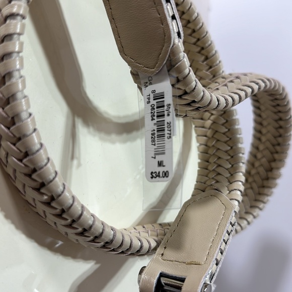 Leather Belt Soft Braided Stretch M/L - Picture 3 of 5